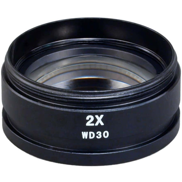 Omax 2X Auxiliary Objective Lens for Stereo Microscope - 48mm