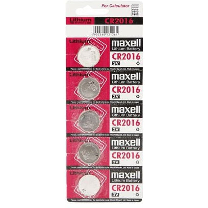 Maxell Lithium Battery Cr2016 3v Coin Cell 5 Pack - Jacobs Digital
