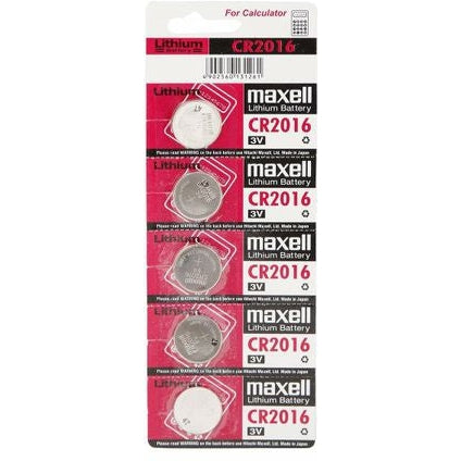 Maxell Lithium Battery Cr2016 3v Coin Cell 5 Pack
