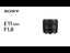 Sony Alpha SEL11F18 11MM F1.8 E Mount Lens