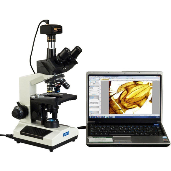 Omax 40-2500x Full Size Trinocular Compound w/ Camera Microscope-Microscope-Jacobs Photo and Digital
