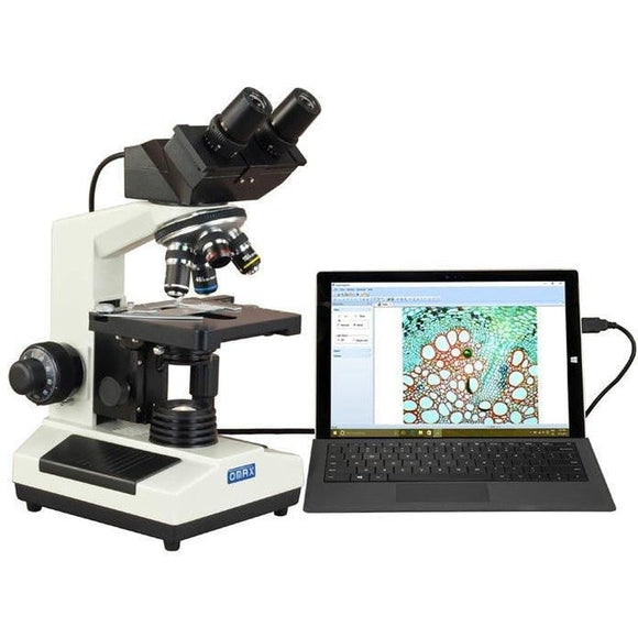 OMAX 40x-2500x w/ Built-In 3.0mp Digital Compound Microscope - Jacobs Digital