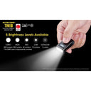 Nitecore 500 Lumen USB-C Rechargeable Keychain Flashlight Black