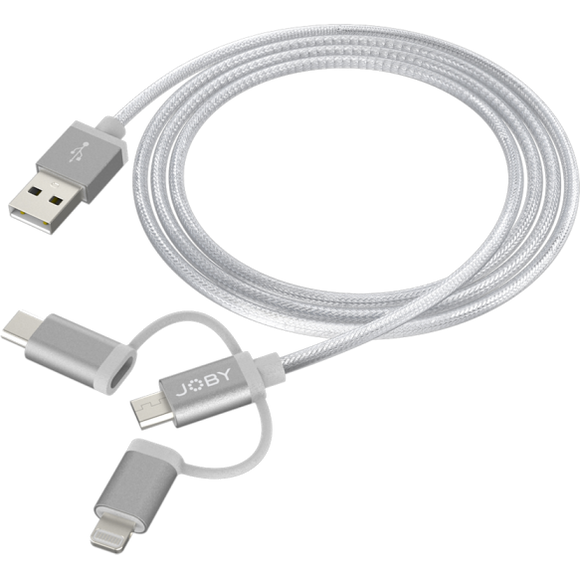 Joby Charge Sync Cable 3 In 1 1.2m Space Grey